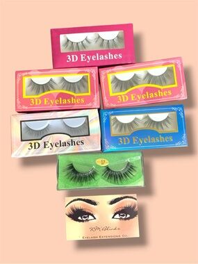 NWOT 3D & KM Blinks Eyelashes - Black Dramatic Volume False Lashes Bundle